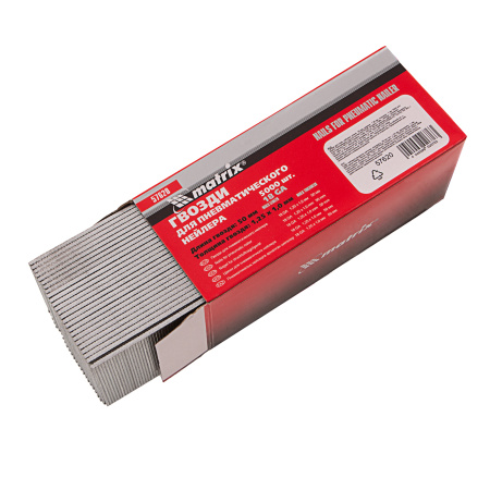 Гвозди для пневматического нейлера, длина 50 мм, ширина 1.25 мм, толщина 1 мм, 5000 шт Matrix цена