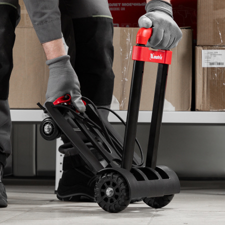 Тележка хозяйственная, складная, 4 колесная, грузоподъемность 40 кг Matrix цена