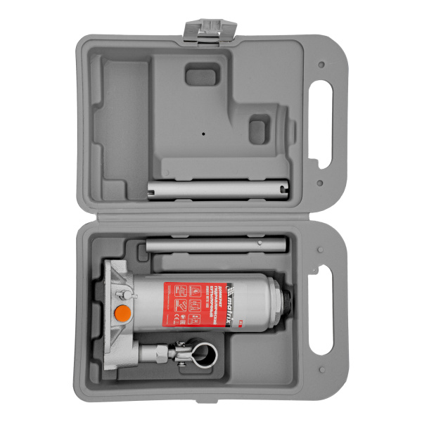 Домкрат гидравлический бутылочный, 4 т, h подъема 194-372 мм, в пластиковом кейсе Matrix цена