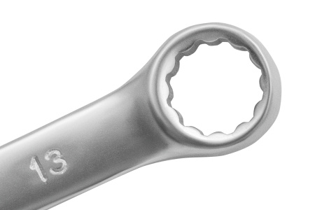Ключ комбинированный, 13 мм, CrV, матовый хром Matrix