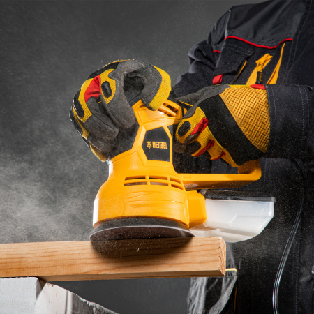 Машина шлифовальная эксцентриковая OS-125, 450 Вт, 6000-12000 об/мин Denzel цена