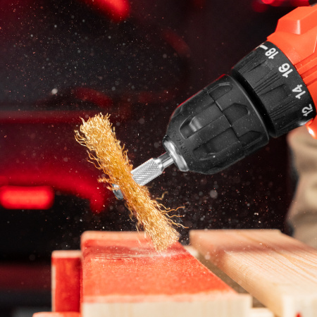 Набор щеток для дрели, 5 шт, 5 плоских 25-38-50-63-75 мм, со шпильками, металлические Matrix