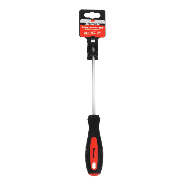 Отвертка Anti-Slip, SL6 х 150 мм, CrV, двухкомпонентная рукоятка Matrix