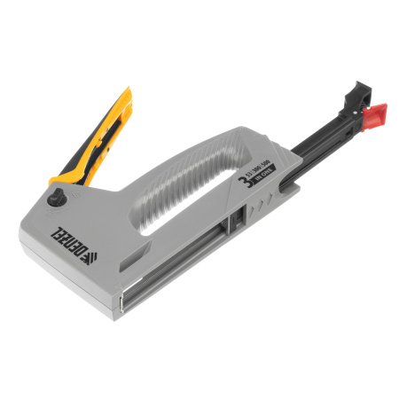 Степлер мебельный, пластиковый корпус, тип 53, 6-14 мм, тип 300, 15 мм, тип 500, 15 мм Denzel цена