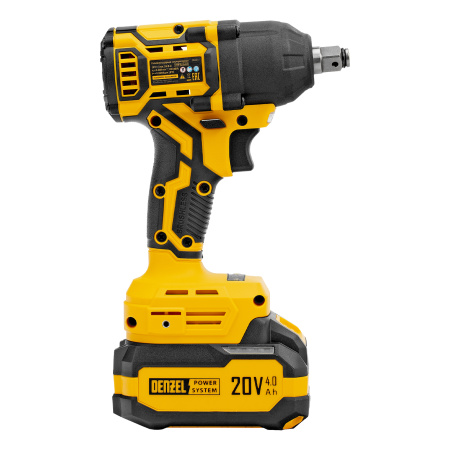 Гайковерт ударный аккумуляторный бесщет. CIWH-BL-20-500, Li-Ion, 20 В Denzel