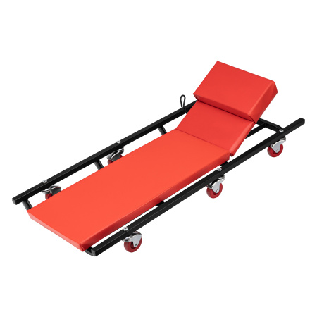 Лежак ремонтный на шести колесах, 1030 х 440 х 120 мм, поднимающийся подголовник Matrix цена