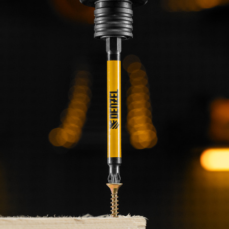 Бита PZ2х90, сталь S2, цилиндр., 10 шт. Е 6,3 Denzel