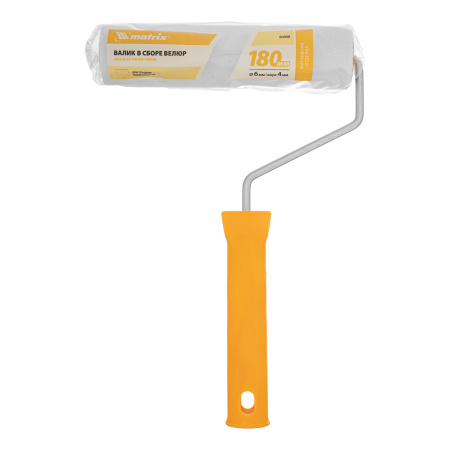 Валик "Велюр", 180 мм, ворс 4 мм, D 36 мм, D ручки 6 мм, шерсть Matrix цена