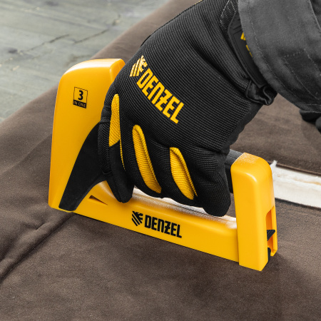 Степлер мебельный, пластиковый корпус, тип скобы: 13, 53, 300, 6-14 мм, Denzel цена