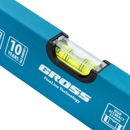 Уровень алюминиевый усиленный, 1800 мм, 3 глазка Gross цена