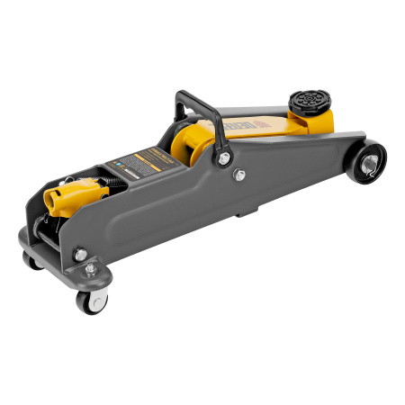 Домкрат гидравлический подкатной, 2 т, 135-385 мм Denzel цена