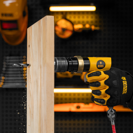 Пневматическая дрель PD500, 500 об/мин, 114 л/мин, 13 мм Denzel цена