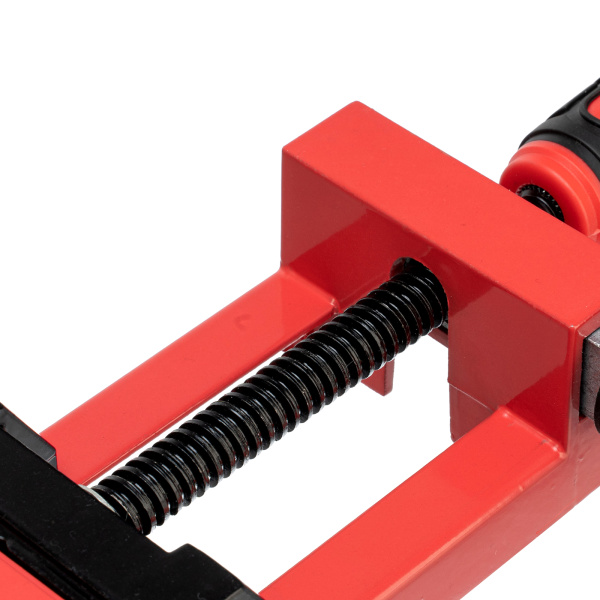 Струбцина угловая, быстрозажимная, 65/65 мм, двухкомпонентные обрезиненные рукоятки Matrix цена