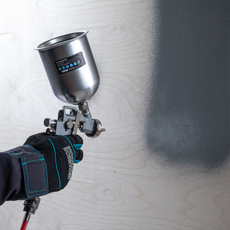 Краскораспылитель пневматический с верхним бачком V 0.6 л, сопло D 1.2, 1.5 и 1.8 мм Matrix цена