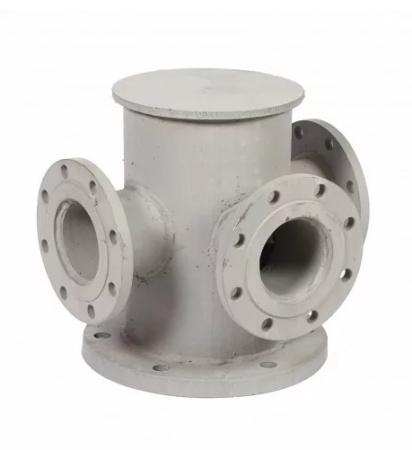 Тройник фланцевый с пожарной подставкой стальной ППТФ 100х100