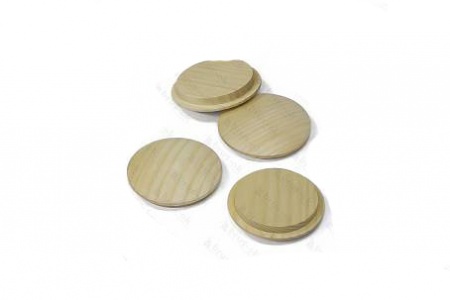 Заглушка деревянная Ясень d-35х41 мм. 10 шт/упак.