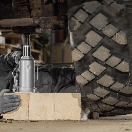 Домкрат гидравлический бутылочный, 12 т, h подъема 230-465 мм Matrix цена