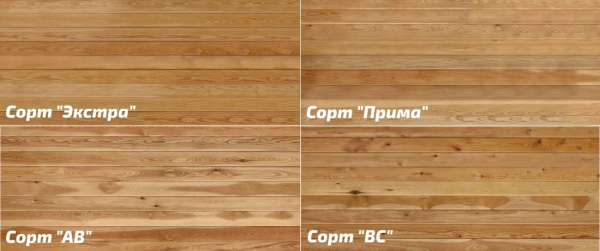 Доска террасная 28х142х3000 Лиственница (Вельвет) Сорт АБ 0.426м2 цена за м2