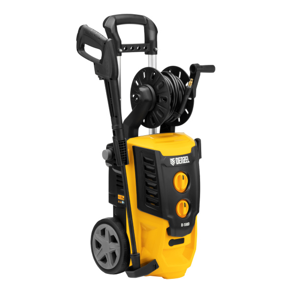 Моечная машина высокого давления R-180D, 2200 Вт, 180 бар, 380 л/ч, с барабаном Denzel