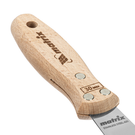 Шпательная лопатка из нержавеющей стали, 30 мм, буковая рукоятка, EFP Matrix цена