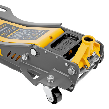 Домкрат гидравлический подкатной, 3,8 т, 110-580 мм, быстрый подъем, низкий подхват, проф. Denzel цена