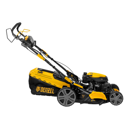 Газонокосилка бензиновая GLD-520SP-VE, 196 см3, ширина 52 см, привод, вариатор, электрический старт, 60 л Denzel цена