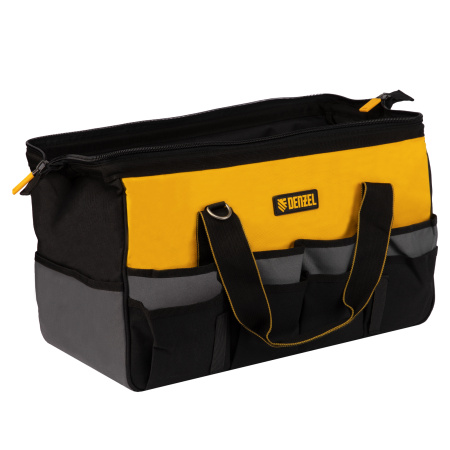 Сумка для инструмента, 500х245х300 мм, 20 карман.,съемный органайз. 10 карман.,наплеч. рем. Denzel цена