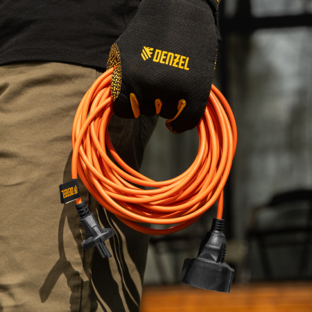 Удлинитель-шнур силовой Garden Series, б/з, ПВС, 10м, 1 розетка, 2 x 1 мм, Denzel цена
