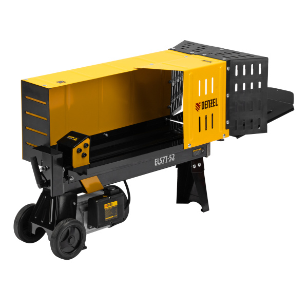 Дровокол электрический ELS7T-52, 2300 Вт, сила раскола 7т, макс. размеры полена D250 x 520 мм Denzel цена