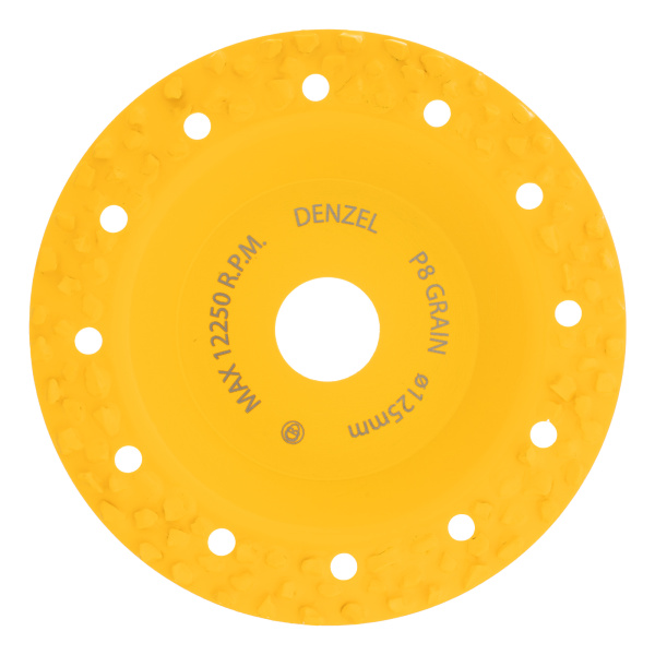 Чашка твёрдосплавная зачистная,125 мм, Плоская, крупное зерно #8// Denzel