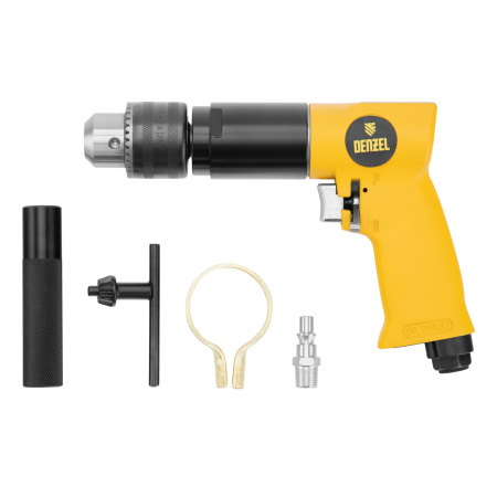 Пневматическая дрель PD500, 500 об/мин, 114 л/мин, 13 мм Denzel цена