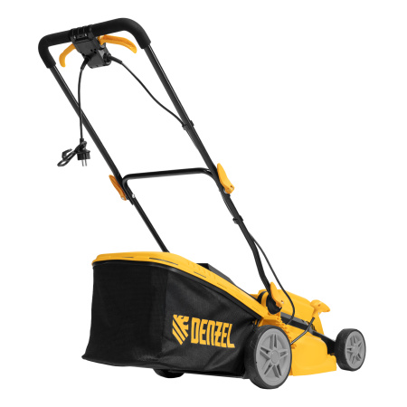 Газонокосилка электрическая GMC-1800, шир. 38см, 1800 Вт, 6 уров., травосб. 35 л Denzel цена