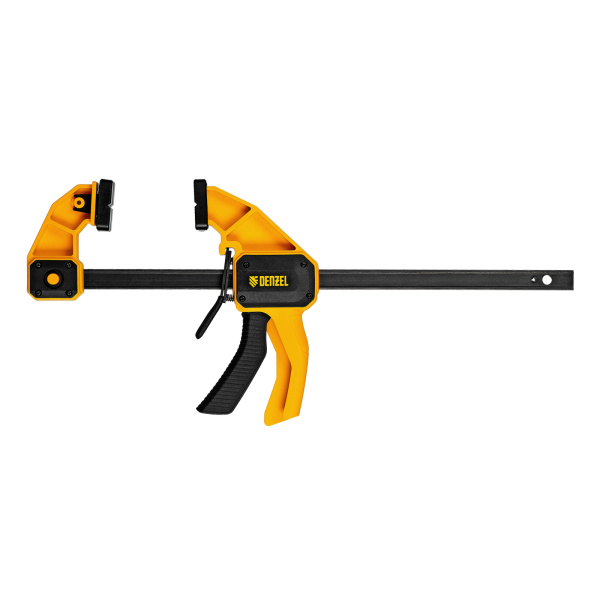 Струбцина F-образная, быстрозажимная, 300 х 80 мм, усиленный нейлоновый корпус Denzel цена