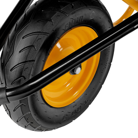 Тачка строительная, усиленная, объем 120 л, 220 кг, колесо 16х4.00-8 Denzel цена