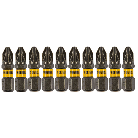 Бита PZ2х25, сталь S2, шестигранный профиль, 10 шт. Е 6,3 Denzel