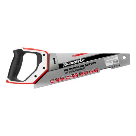Ножовка по дереву для точных пильных работ, 350 мм, каленый зуб 3D, 14 TPI, трехкомпонентная рукоятка, Pro Matrix цена