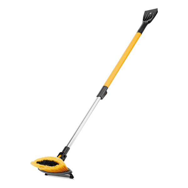 Щетка-сметка со скребком, телескоп, поворотная голова, водосгон 950-1320 мм Denzel цена