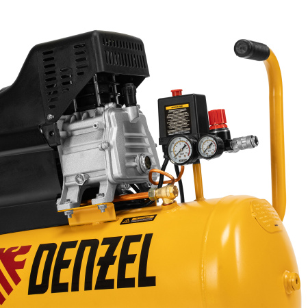 Компрессор воздушный, прямой привод DC1500/50, 1.5 кВт, 50 литров, 220 л/мин Denzel