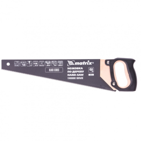 Ножовка по дереву, 450 мм, 7-8 TPI, зуб-3D, каленный зуб, тефлоновое покрытие, деревянная рукоятка Matrix цена
