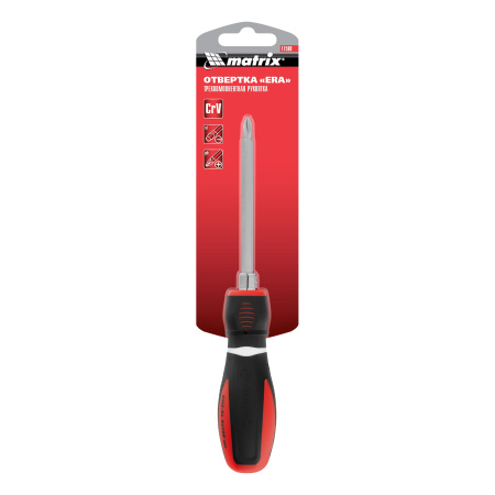 Отвертка комбинированная, SL6/PH2, CrV, двухкомпонентная рукоятка Matrix