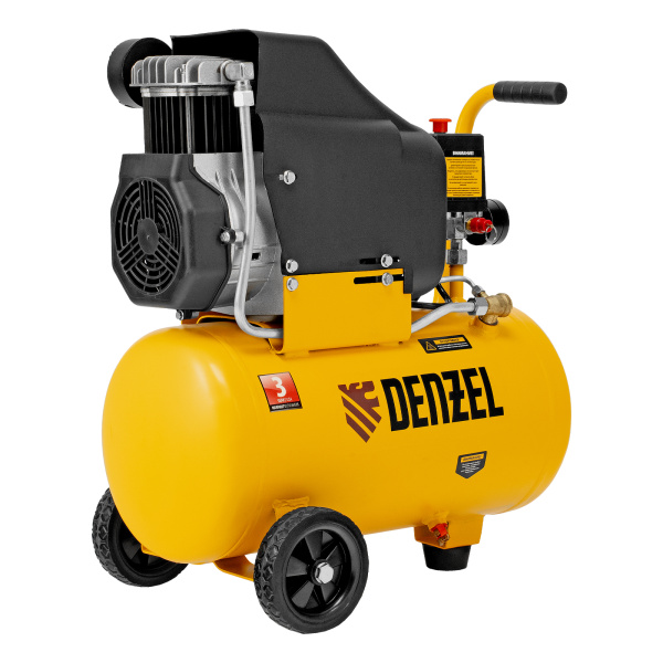 Компрессор воздушный DLC1300/24 безмасляный 1.3 кВт, 24 литра, 206 л/мин Denzel