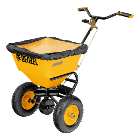 Механическая сеялка на колесах, 45 л Denzel цена