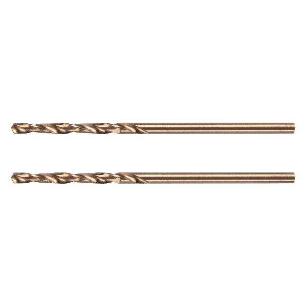 Сверло по металлу, 2 мм, HSS Co-8%, 2 шт.// Denzel