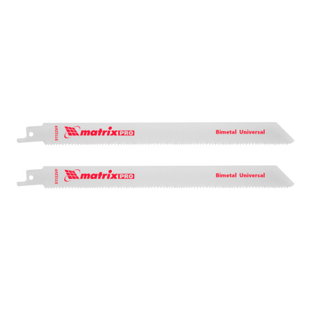 Полотна универсальные для сабельной пилы S1122VF, 200/1.8-2.5 мм, Bimetal, 2 шт, Pro Matrix
