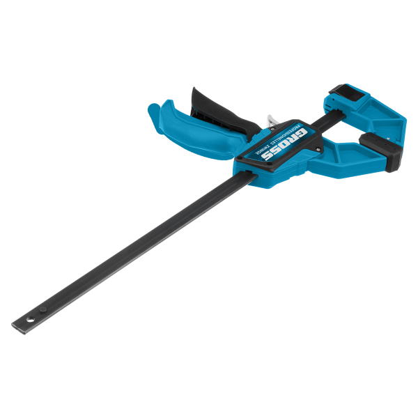 Струбцина реечная, быстрозажимная, пистолетного типа, пошаговый механизм, пластиковый корпус, 300 мм Gross цена