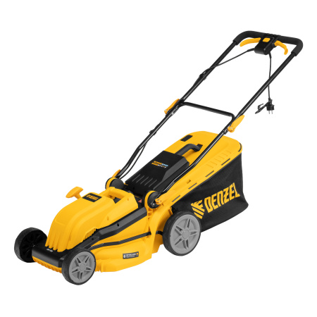 Газонокосилка электрическая GMC-1800, шир. 38см, 1800 Вт, 6 уров., травосб. 35 л Denzel цена