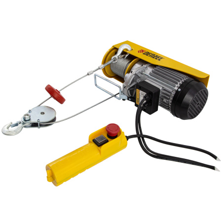 Тельфер электрический TF-800, 0.8 т, 1300 Вт, высота 12 м, 8 м/мин Denzel цена