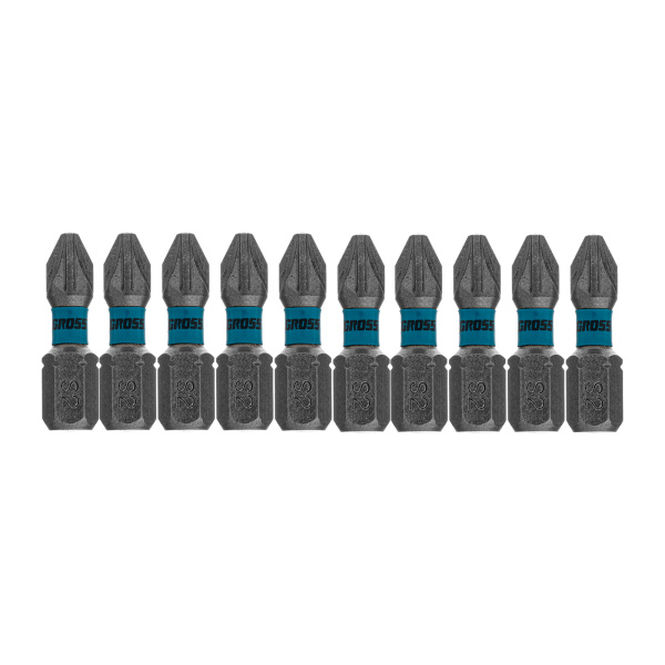 Бита торсионная PZ2 x 25 мм, для ударных шуруповертов, 10 шт. Gross