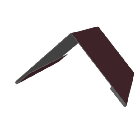 Планка для наружных углов с полиэстеровым покрытием 2 м цвет красный