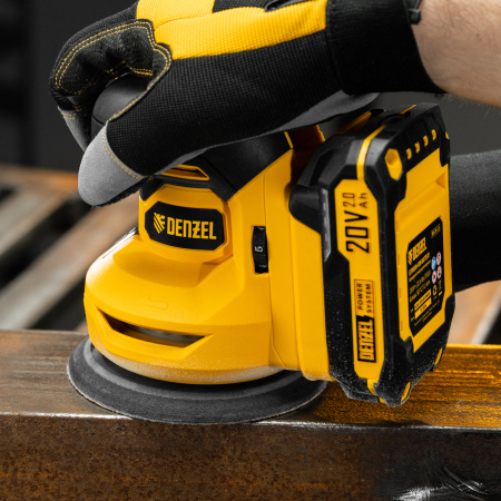 Машина шлифовальная эксцентриковая аккумуляторная CROSH-20-125, Li-Ion, 20 В// Denzel цена